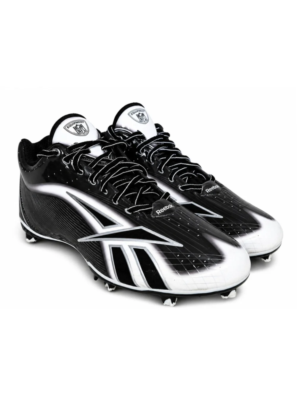 Reebok NFL Equipment NWOB $140 Men's Boys Football Cleats Size 13.5 Black White